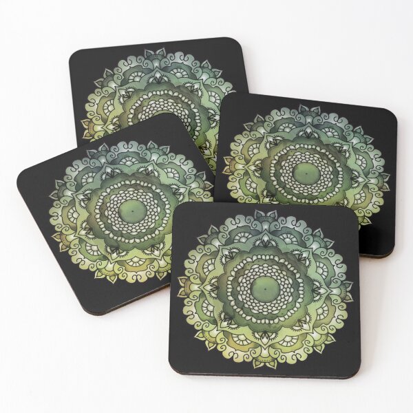 Item preview, Flower Mandala 20 Green designed and sold by serenaking.