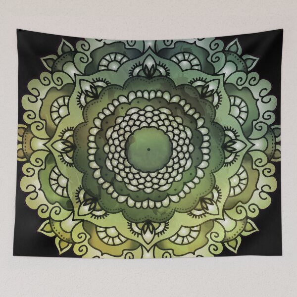Item preview, Flower Mandala 20 Green designed and sold by serenaking.