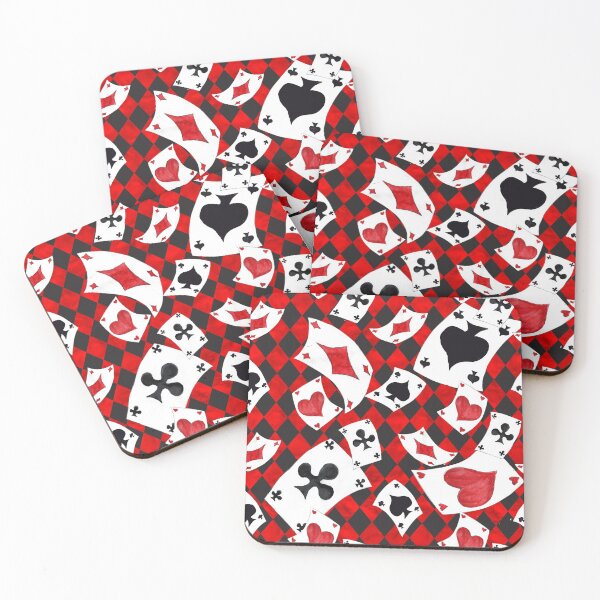 Item preview, Jet & Ruby Checkered with Poker Cards designed and sold by choisanezine.