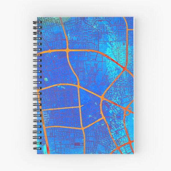 Item preview, Doha Qatar Street Map Art Watercolor Blue Lagoon designed and sold by IvonDesign.