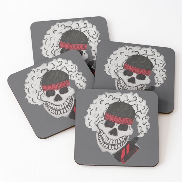 Item preview, SKULL WITH VAPE CLOUD designed and sold by Redbubble_Redhead.