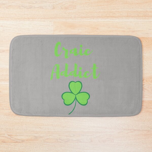 Item preview, Craic Addict Fun Irish design green print on grey mask pin tshirt tee sticker designed and sold by denisetees.