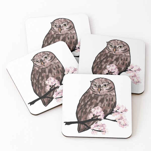 Item preview, Owl on a blooming branch designed and sold by crgart.