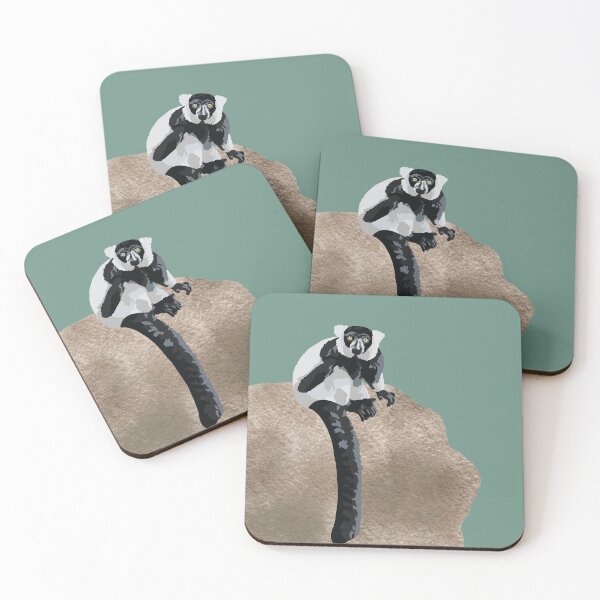 Item preview, Black and White Lemur Portrait designed and sold by GeoCreate.