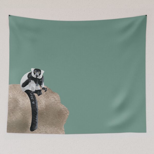 Item preview, Black and White Lemur Portrait designed and sold by GeoCreate.