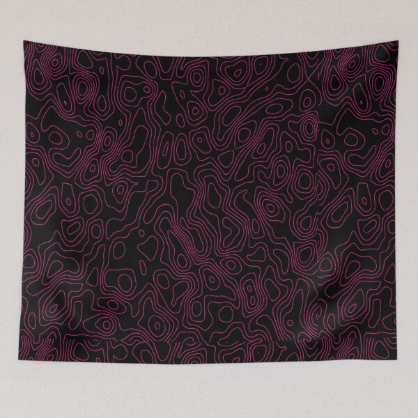 Item preview, Contour map black & pink designed and sold by Makestudio.