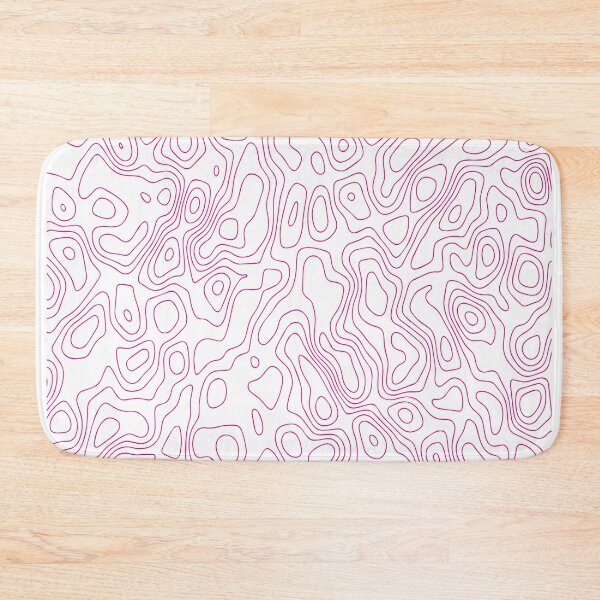 Item preview, Contour map white and pink designed and sold by Makestudio.