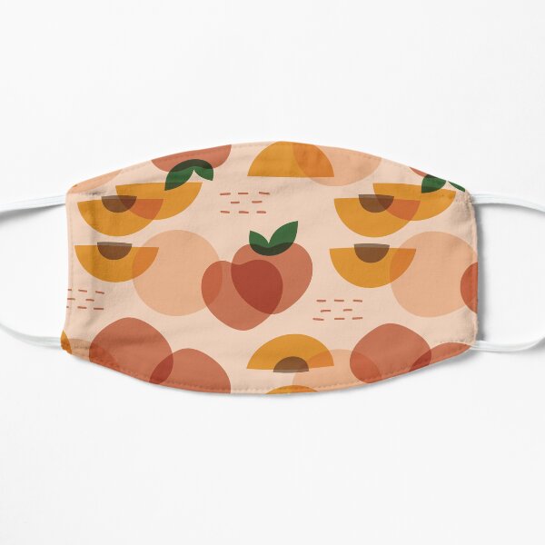 Peaches, retro design pattern Flat Mask