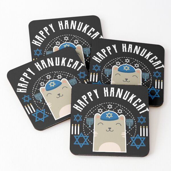 Item preview, Jewish Cat Hannukcat Ugly Cat Tee Christmas print designed and sold by Lisbob.
