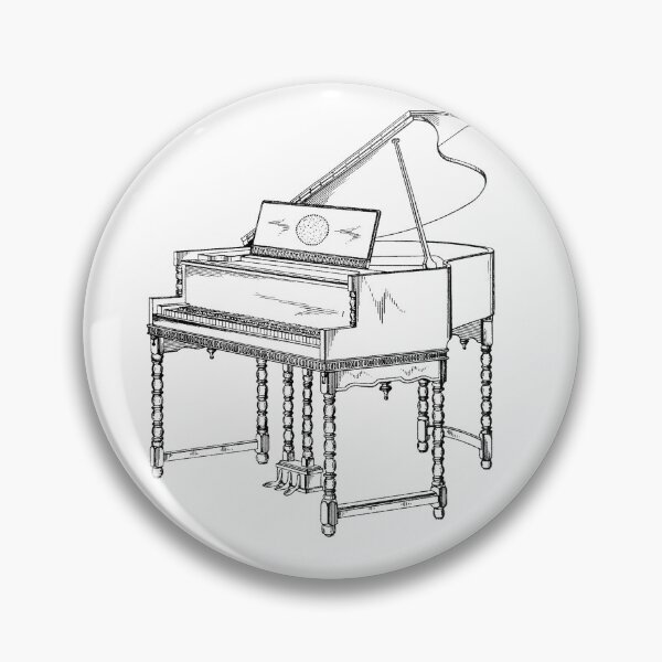Item preview, Grand piano patent 1928 - black designed and sold by InkedArtPrints.