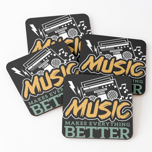 Item preview, Music Makes Everything Better graphic, Boom Box design designed and sold by Lisbob.