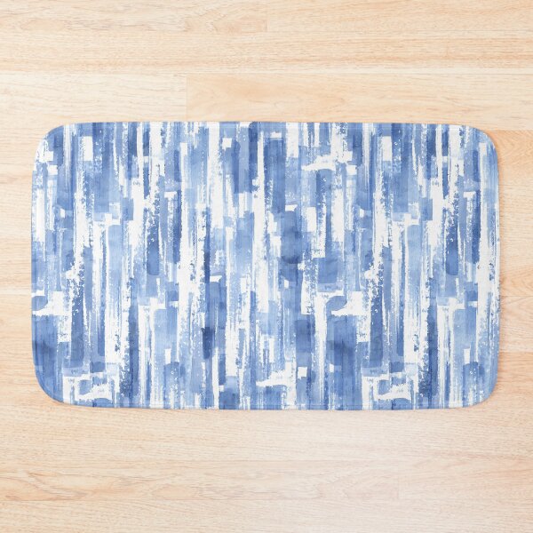 Item preview, Abstract grunge geometric shapes contemporary art blue navy indigo color seamless pattern  designed and sold by olgersart.