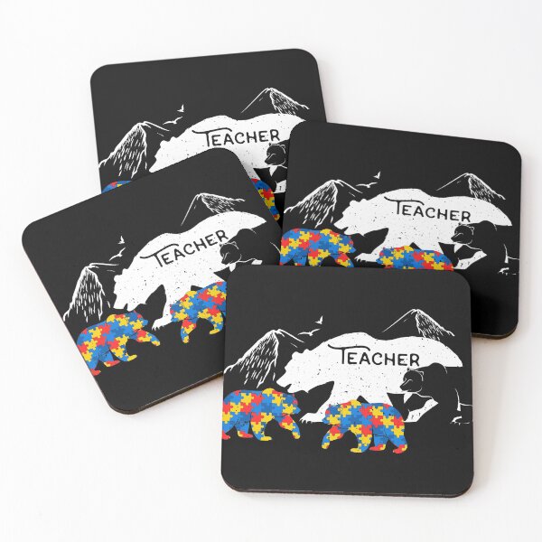 Item preview, Autism Awareness Bear Teacher Gift Design Idea graphic designed and sold by Lisbob.