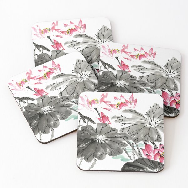 Item preview, Chinese Art Print - Lotus Stems Water Lily Drawing designed and sold by Kallandra.