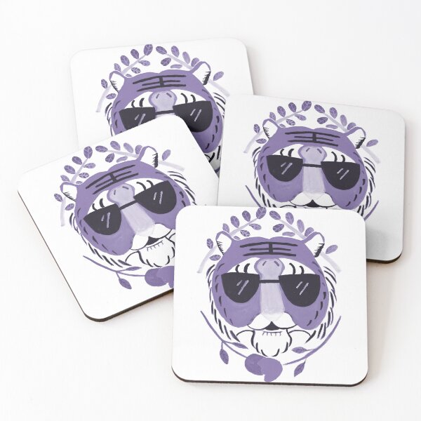Item preview, Tigerhead and flowers (faded blue) designed and sold by LiceaGand.