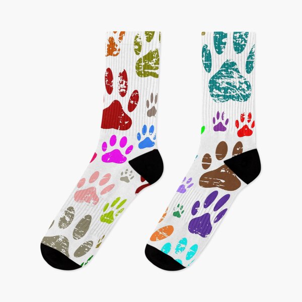 Item preview, Distressed Colorful Dow Paw Prints designed and sold by Almdrs.