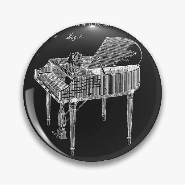 Item preview, Piano patent 1937 - white  designed and sold by InkedArtPrints.