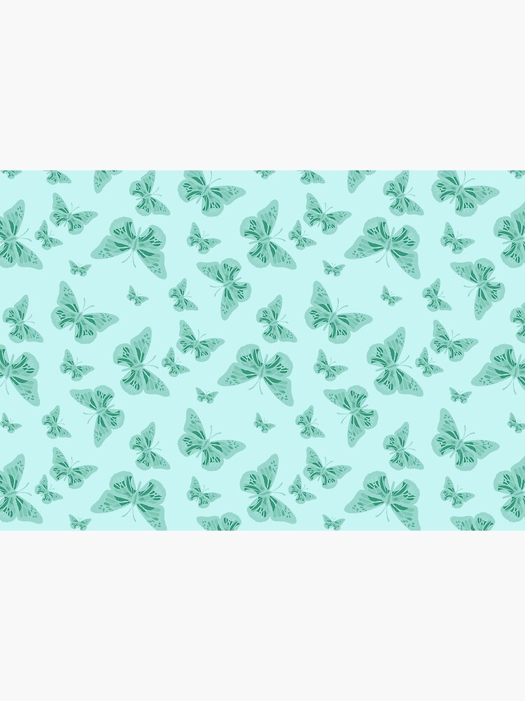 Pretty Teal and Turquoise Butterflies Pattern by RootSquare