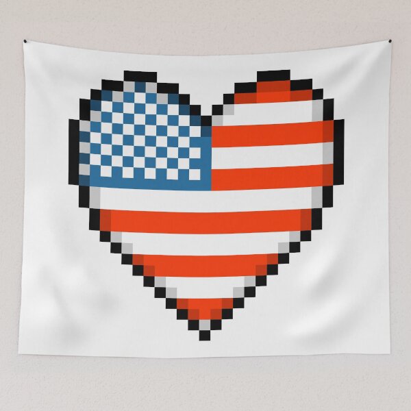 Item preview, Pixel Patriot's Heart designed and sold by greyspot.