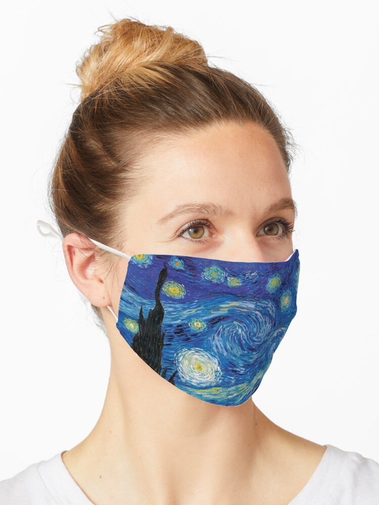 Mask, Vincent Van Gogh - Starry Night designed and sold by AbidingCharm