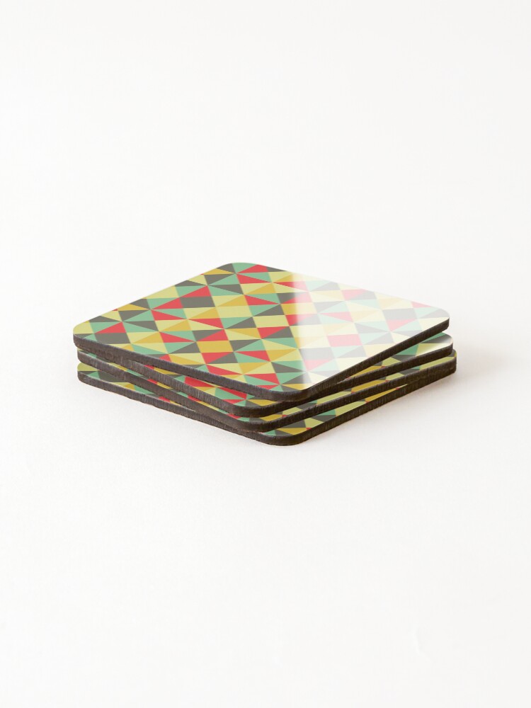 Thumbnail 4 of 5, Coasters (Set of 4), Geometric Triangles designed and sold by patternprint1.