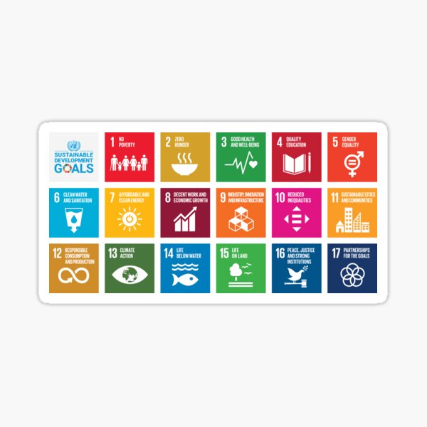 The Sustainable Development Goals - English Version (All profits are for a reforestation project.) Sticker