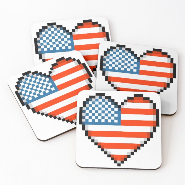 Item preview, Pixel Patriot's Heart designed and sold by greyspot.