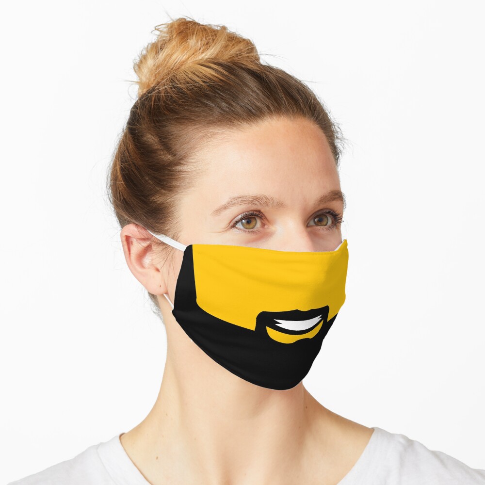 Download Yellow Face Beard And Smiles Mask By Neon Light Redbubble PSD Mockup Templates