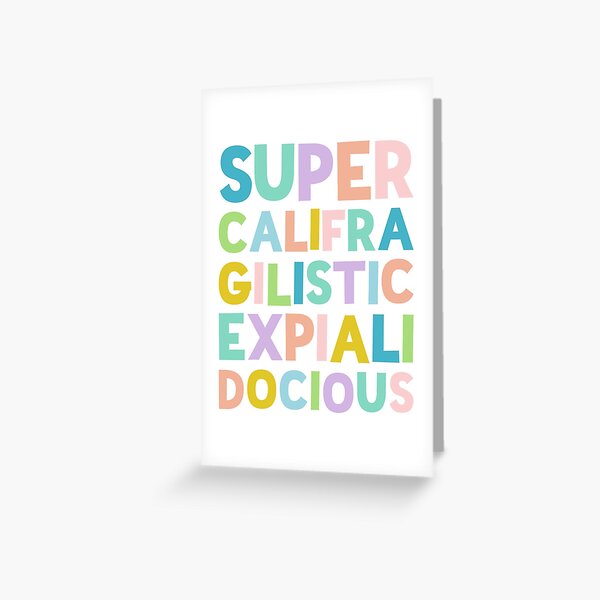 Vista previa del artículo con la obra «Supercalifragilisticexpialidocious - Pila colorida de Kelly Design Company», diseñado y vendido por KellyDesignCo.