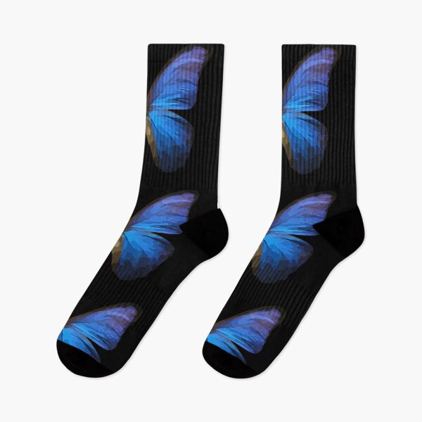 Item preview, blue butterfly | blue on black background designed and sold by Kinisis.