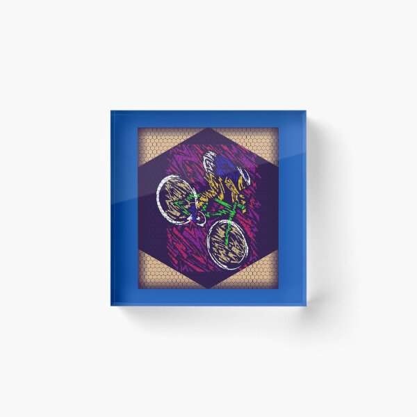 Item preview, BICYCLE ABSTRACT CYCLO-CROSS : Psychedelic Print designed and sold by posterbobs.