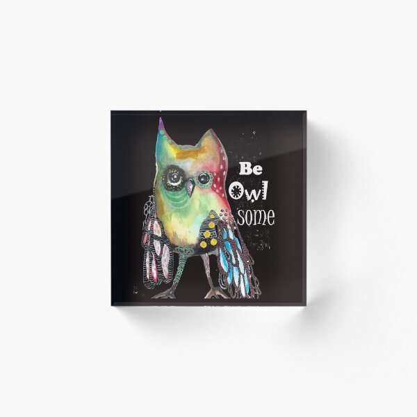 Owlsome Acrylic Block