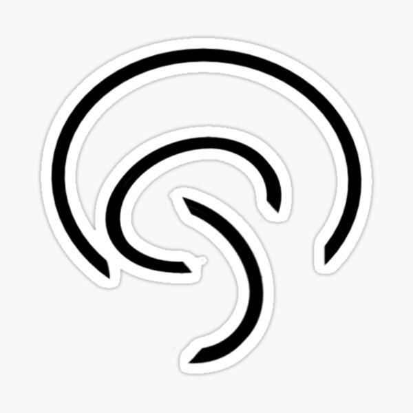 Vibrem Print (Black Symbol) Sticker
