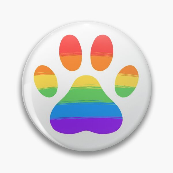 Item preview, Rainbow Striped Paw Print designed and sold by kattvalk.