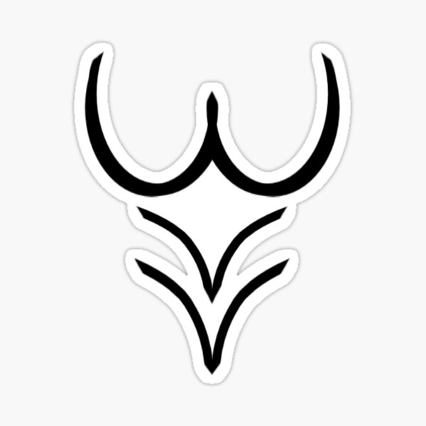 Riort Print (Black Symbol) Sticker