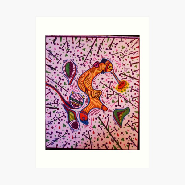 joan miro in hell Art Print