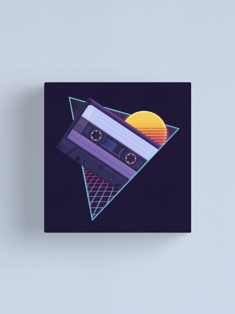 "Synthwave Cassette Tape Design" Canvas Print for Sale by teigheart
