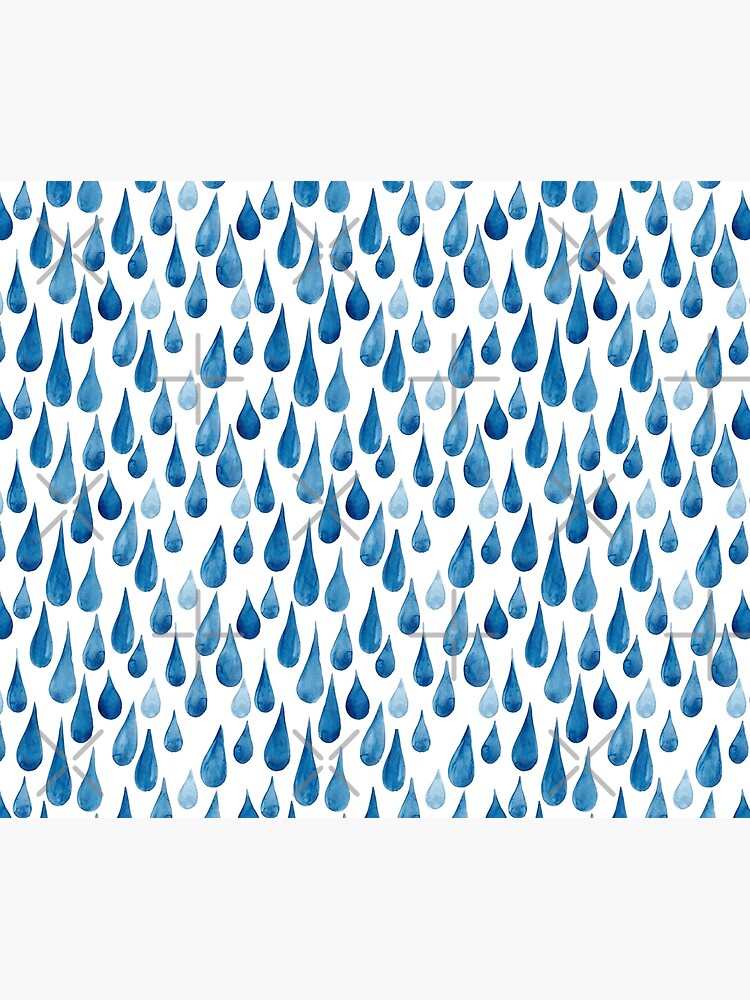 Watercolor rain drops by kostolom3000