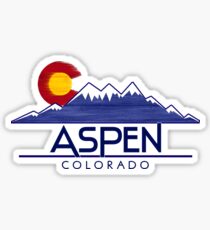Aspen Colorado wood mountains Sticker