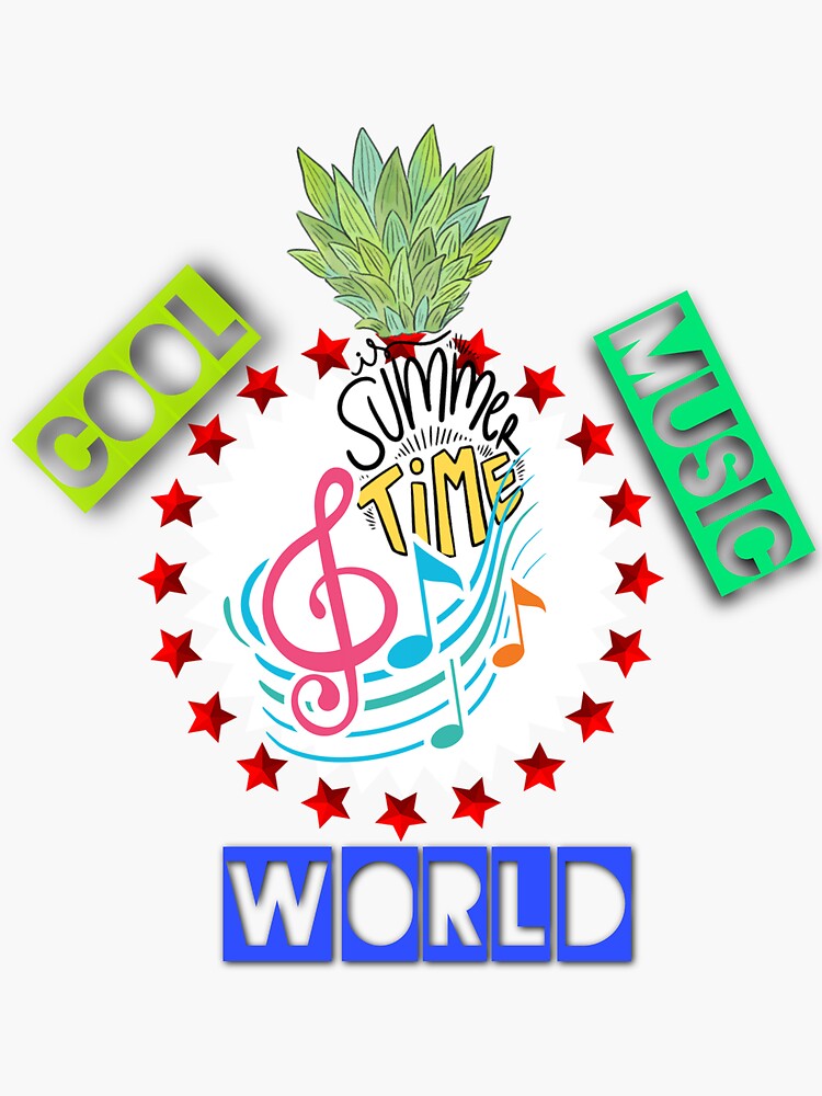 "Cool world digital art best design product" Sticker for Sale by