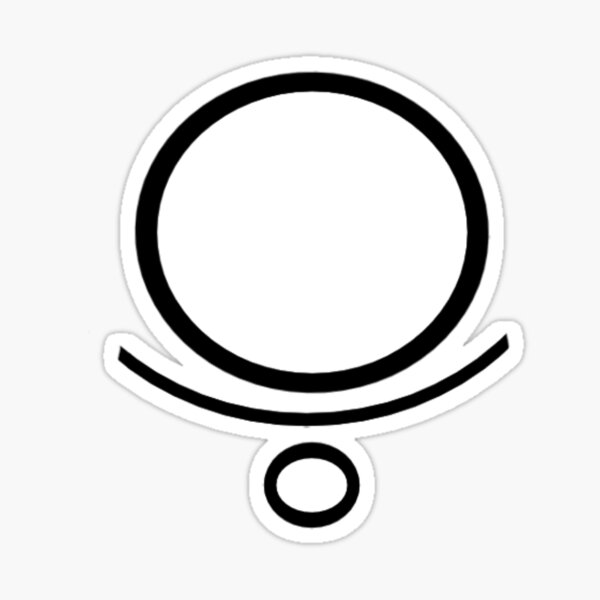 Orace Print (Black Symbol) Sticker
