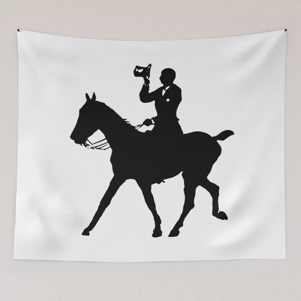 Item preview, Vintage Elegant Man Horse Rider Silhouette Shape designed and sold by Vintage-TM.