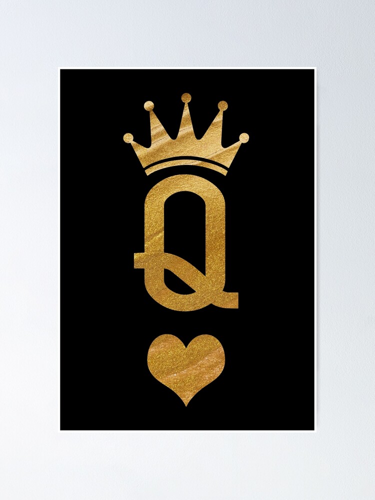 Crown Queen of Hearts Mini Gold