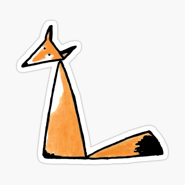 Triangle Fox Sticker