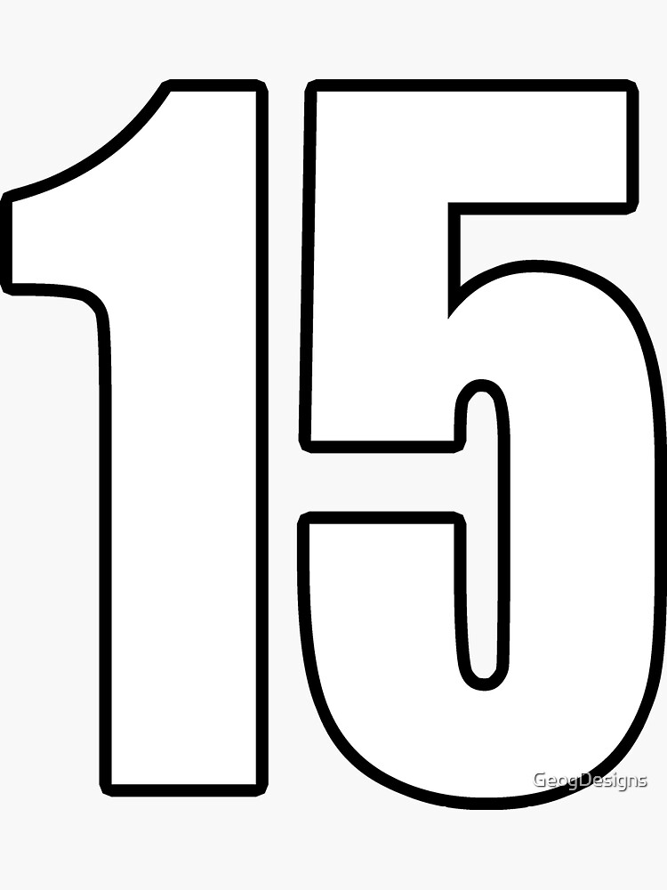 14 number fourteen - soccer sport shirt number Sticker by GeogDesigns