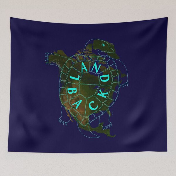 Item preview, Land Back Turtle Island designed and sold by YouAreHereArt.