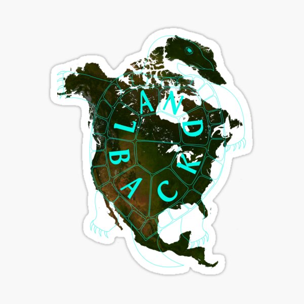 Item preview, Land Back Turtle Island designed and sold by YouAreHereArt.