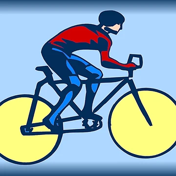Artwork thumbnail, BICYCLE : Racing Abstract Riding Print by posterbobs
