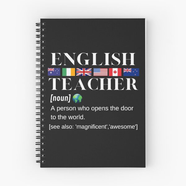 Item preview, English Teacher Flags, World and Definition White Writing designed and sold by Time4German.