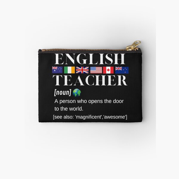 Item preview, English Teacher Flags, World and Definition White Writing designed and sold by Time4German.